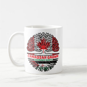 Taza De Café Sahara Occidental Sahrawi Canadá, raíces de árbole