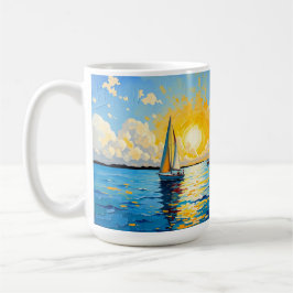 Taza De Café Sailboat at Sunset