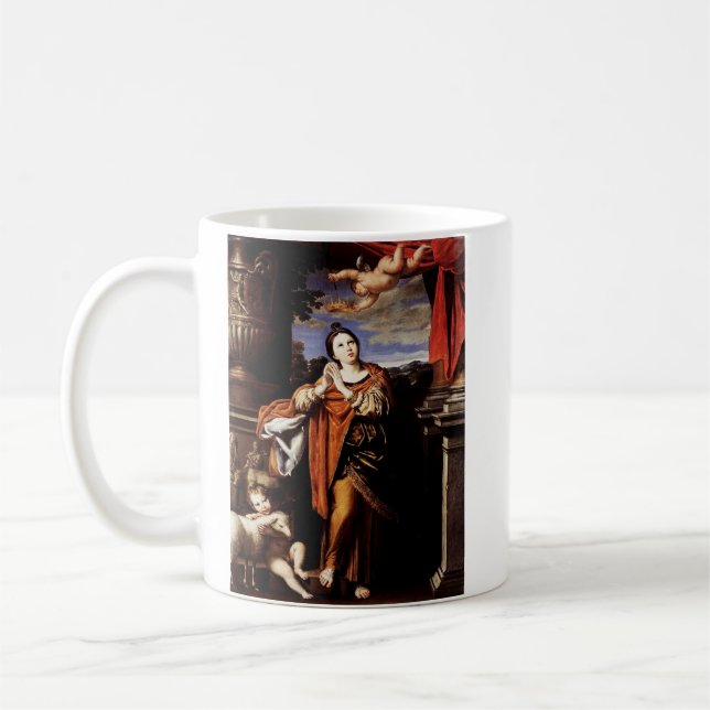 Taza De Café Saint Agnes por Domenico Zampieri (Izquierda)