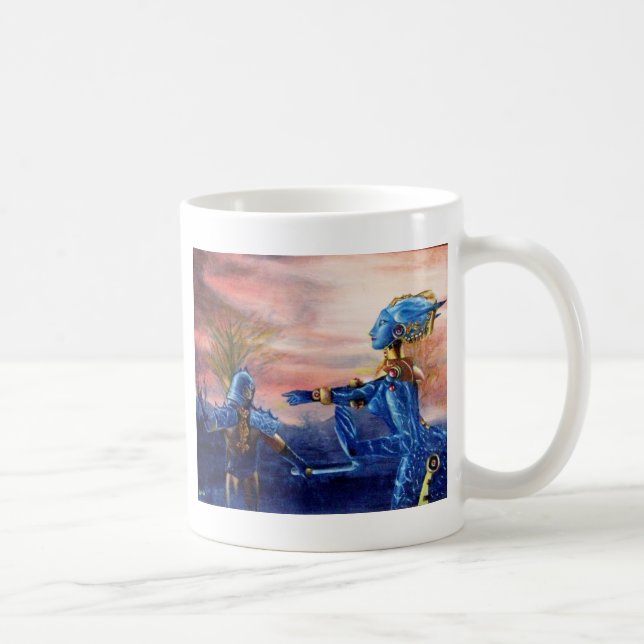 TAZA DE CAFÉ SAINT GEORGE Y ALIEN DRAGON (Derecha)