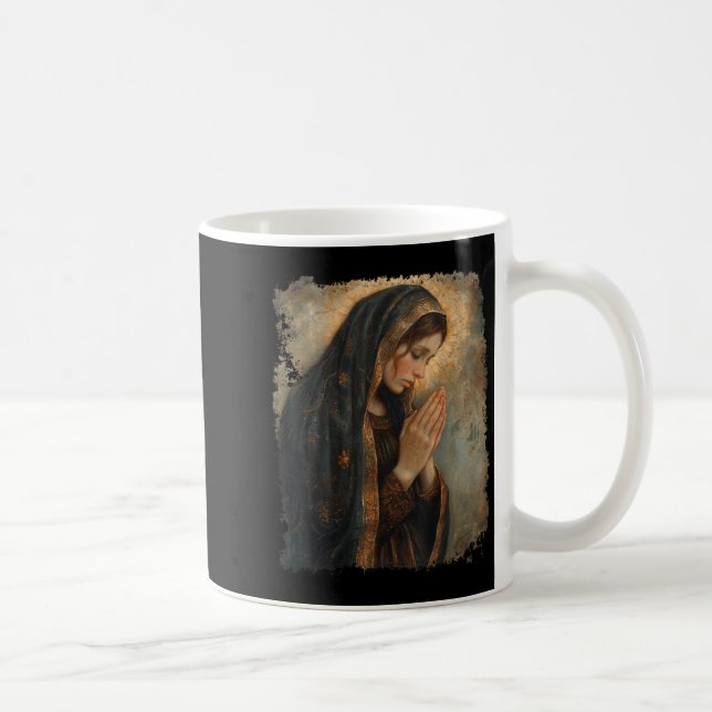 Taza De Café Saint Mary Praying Mother Of Jesus  (Derecha)