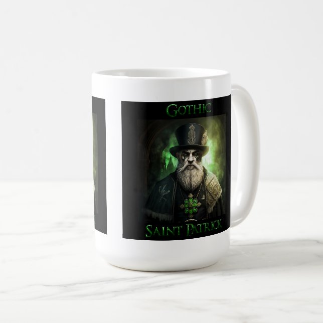 Taza De Café Saint Patrick Classic Mug gótico, 15 oz (Anverso derecho)