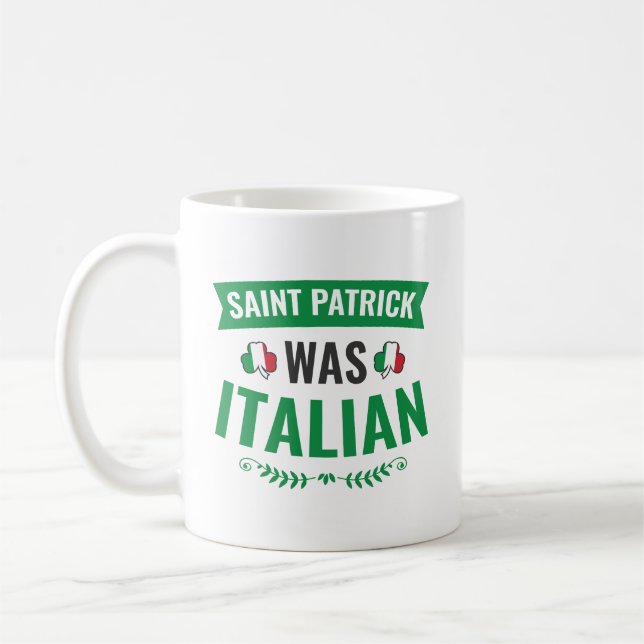 Taza De Café Saint Patrick Fue El Día Italiano De Los Sta Patro (Izquierda)