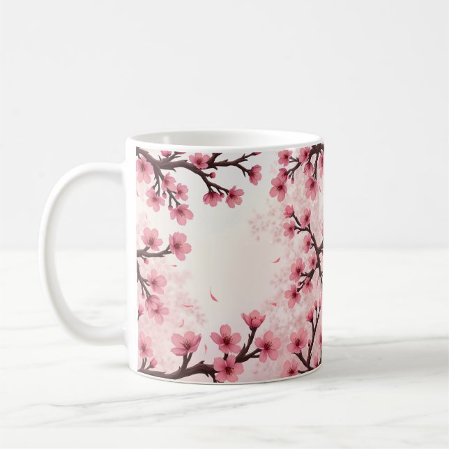 Taza De Café Sakura Serenity Mug - Cherry Blossom Elegance (Izquierda)