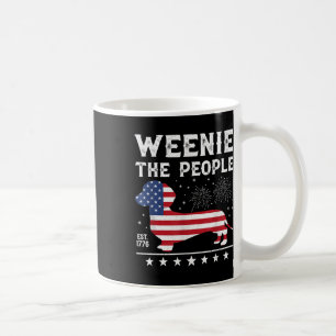 Taza De Café Salchicha Dachshund La Gente Divertida Bandera Ame