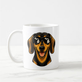 Taza De Café Salchicha de Michigan con gafas de sol