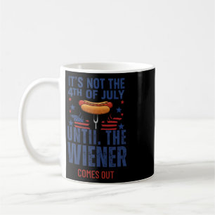 Taza De Café Salchicha divertida del 4 de julio sale perro cali