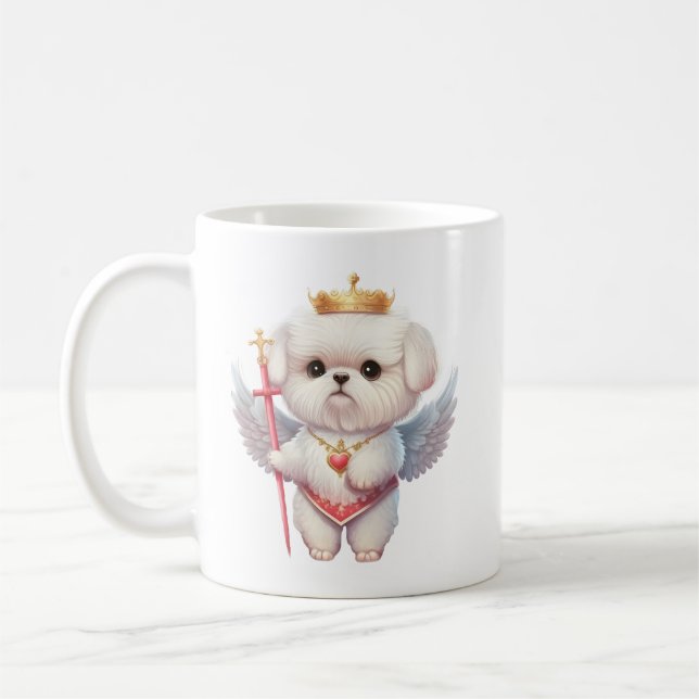 Taza De Café Salchichas maltesas, amantes de los perros maltese (Izquierda)