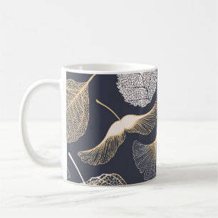 Taza De Café Sale Ginkgo: Elegancia Floral Sin Marea.