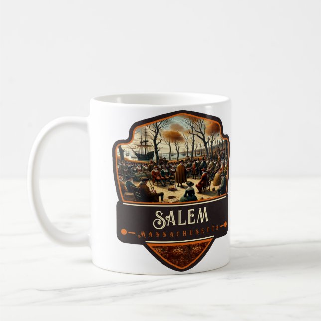 Taza De Café Salem, Massachusetts  | Antiguo (Izquierda)