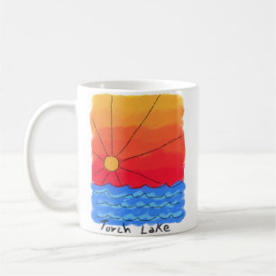 Taza De Café Salida del sol del lago torch