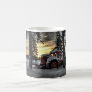 Taza De Café salida del sol del peón de arrastre