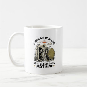 Taza De Café Saliendo de mi cueva Camiseta de Resurrección Cris