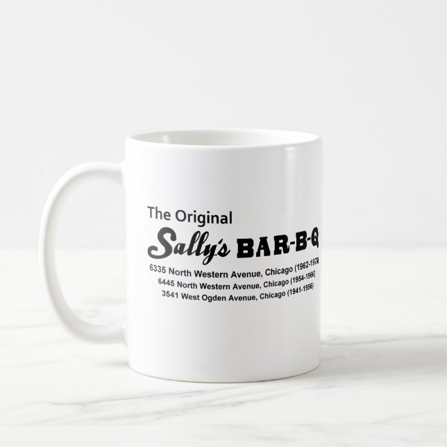 Taza De Café Sally's Bar-B-Q Restaurant, Chicago, IL 1941-1976 (Izquierda)