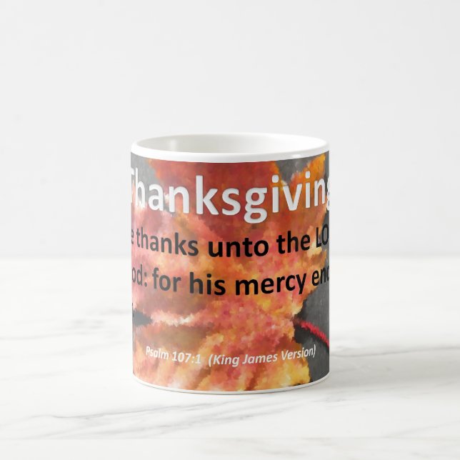 Taza De Café Salmo 107-1 de la acción de gracias (Centro)