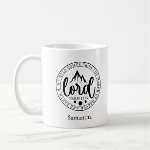 Taza De Café Salmo 121:2 Mi Ayuda Viene Del Creador Del Cielo