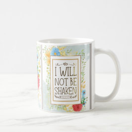 Taza De Café Salmo 16 8 No seré cristiano bíblico sacudido