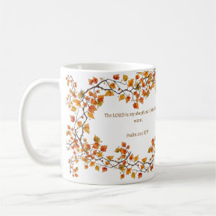 Taza De Café Salmo 23 1 KJV El Señor Es Mi Pastor Corona de Oto