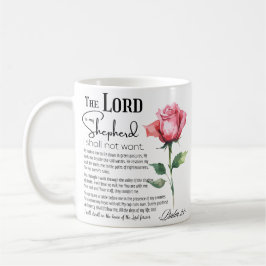 Taza De Café Salmo 23 El Señor es mi Flor Pastora