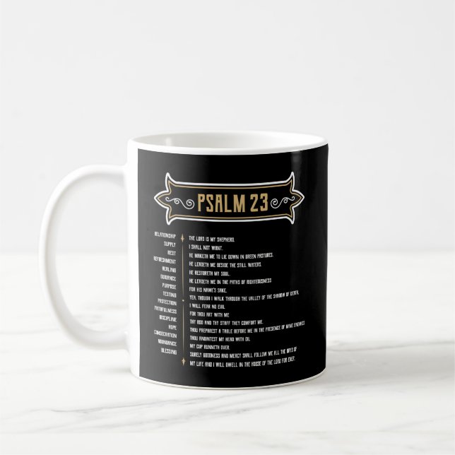 Taza De Café Salmo 23 Señor es mi Pastor (Izquierda)