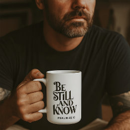 Taza De Café Salmo 46:10 Estate Quieto y Conoce Cristiano