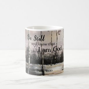 Taza De Café Salmo 46:10 Permanecer y conocer la Biblia Verse l
