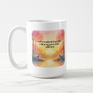 Taza De Café Salmo 90:12. Enséñanos a comprender la brevedad de