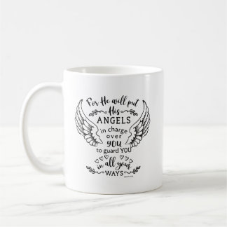 Taza De Café Salmo 91:11 Biblia Escritura Verse Angels Guard