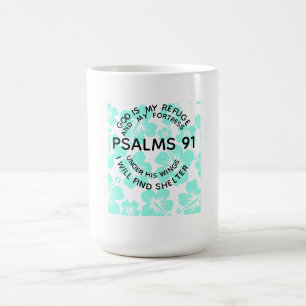 Taza De Café Salmo 91 flor de menta