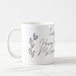 Taza De Café Salmo 91 Huevas Botánicas modernas Biblia Verse