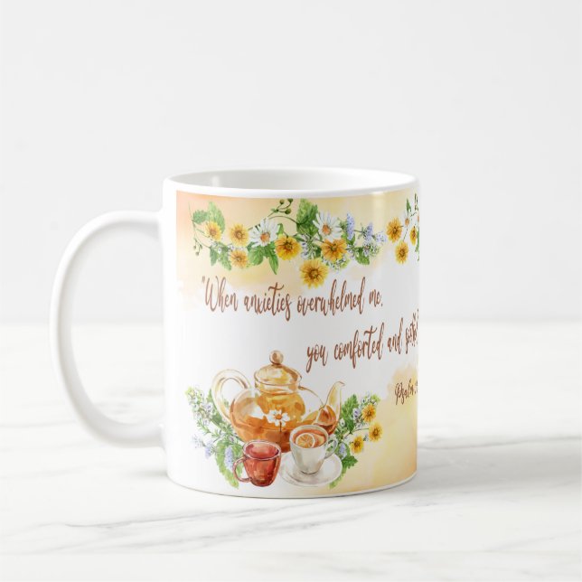 Taza De Café Salmo 94:19 Jehová me consoló (Izquierda)