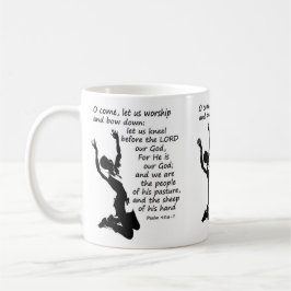 Taza De Café Salmo 95:6-7 Venid, adoremos y bajemos