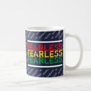 Taza De Café Salmo de escritura cristiana sin miedo 27 azul
