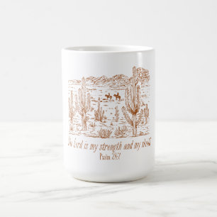 Taza De Café Salmo Occidental 28:7El Señor Es Mi Fuerza