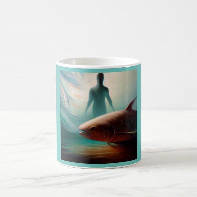 Taza De Café Salmón animal espiritual 1 (Centro)