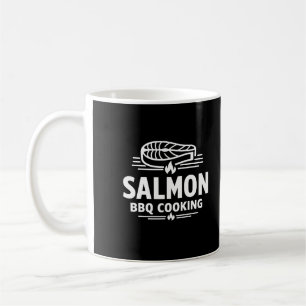 Taza De Café Salmon BBQ Cocción Parrilla Mariscos