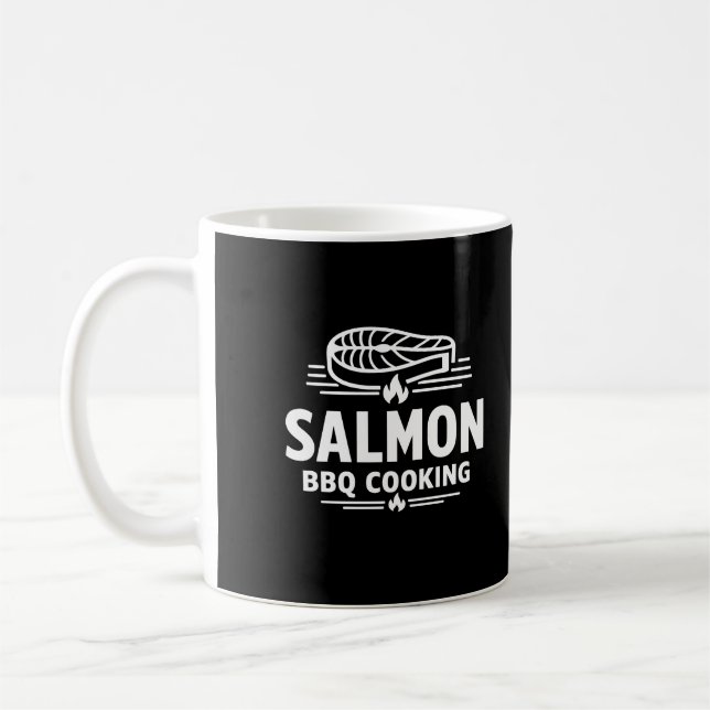 Taza De Café Salmon BBQ Cocina Parrilla Mariscos (Izquierda)