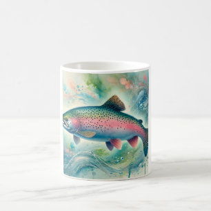 Taza De Café Salmon in Light 110924AREF151 - Watercolor