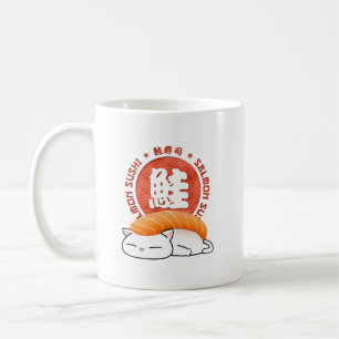Taza De Café Salmon Sushi Cat