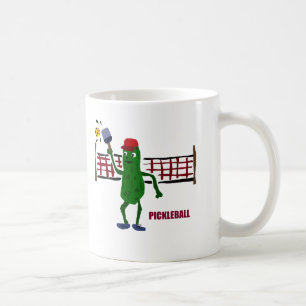 Taza De Café Salmuera divertida que juega Pickleball con el