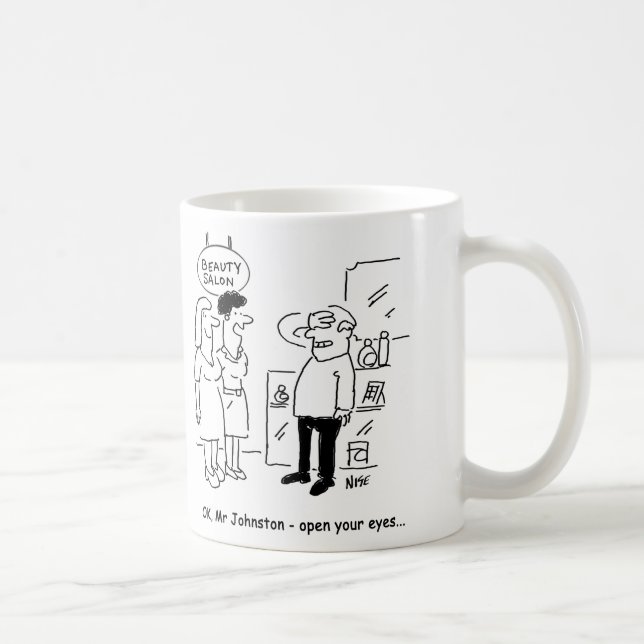 Taza De Café Salón de belleza - Tiempo de abrir los ojos (Derecha)