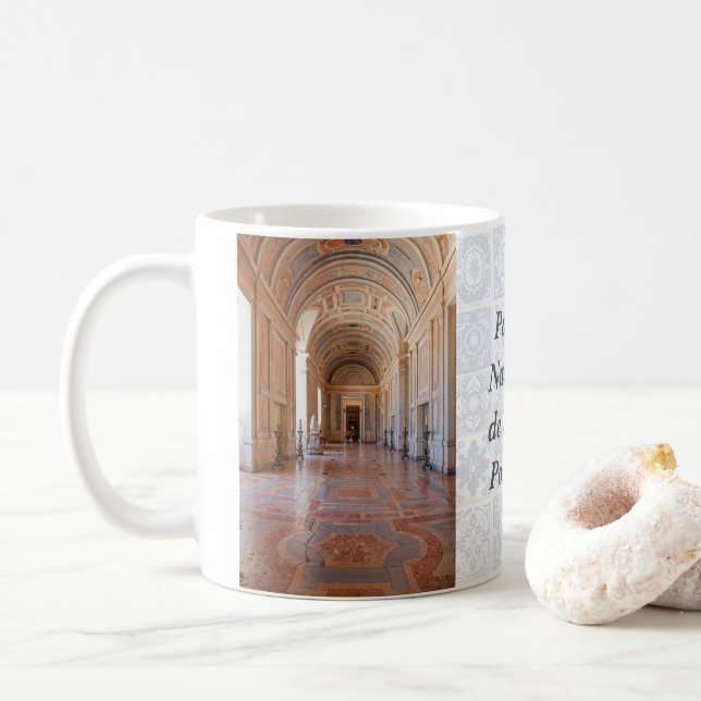 Taza De Café Salón de Bendición del Palacio Nacional de Mafra (Con donut)