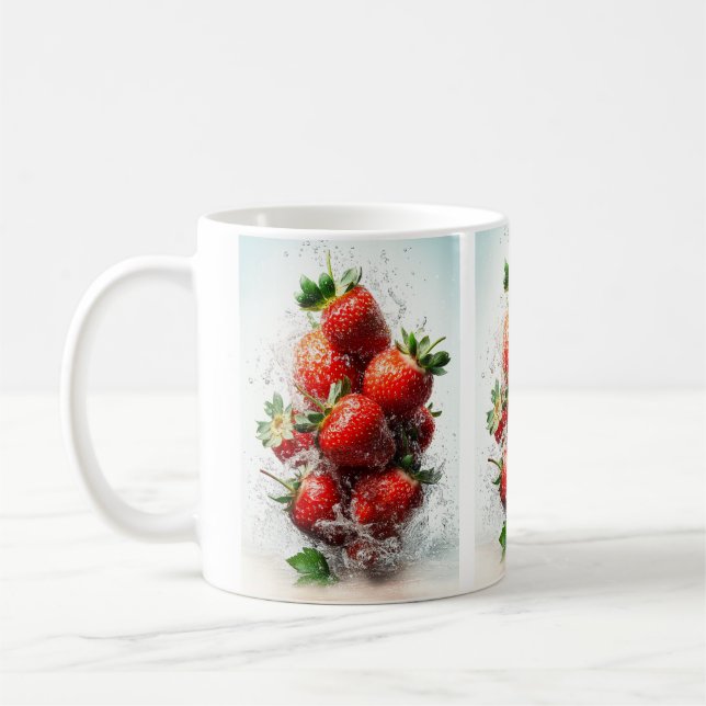 Taza De Café Salpicadura de fresa (Izquierda)