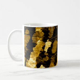 Taza De Café salpicadura de tintes amarillos, patrón de acuarel