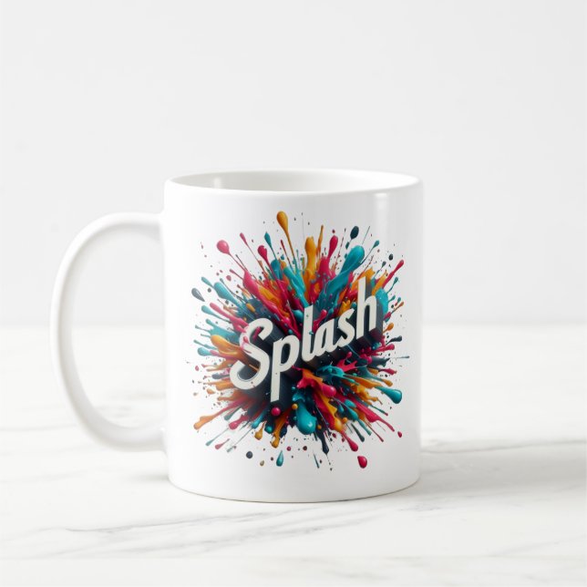 Taza De Café salpicaduras de pintura (Izquierda)