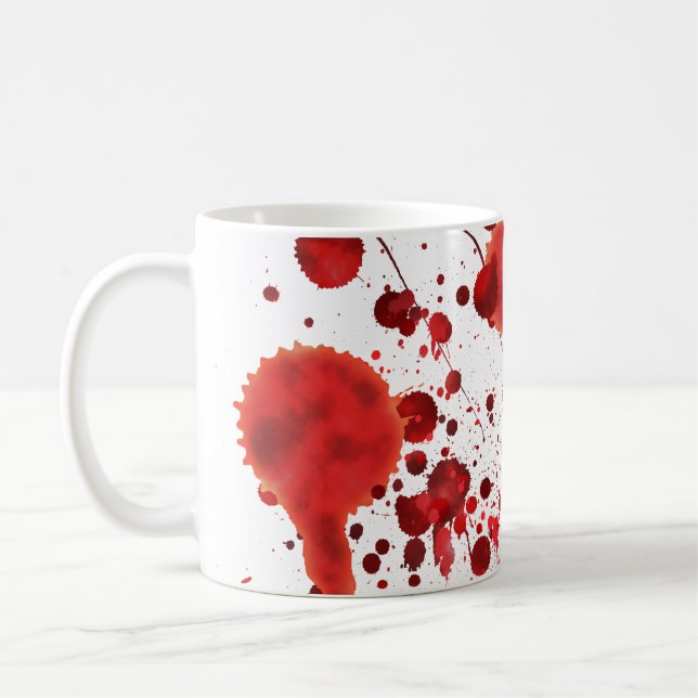 Taza De Café Salpicaduras falsas de la sangre (Izquierda)
