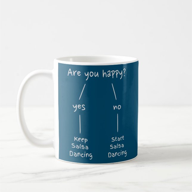 Taza De Café Salsa Dance Are You Happy Dancing Latin Dancer (Izquierda)