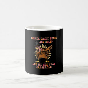 Taza De Café Salsa De Pavo Frijoles Y Panecillos Déjame 