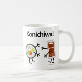 Taza De Café ¡Salsa del sushi y de soja - Konichiwa!
