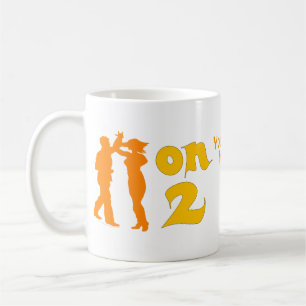 Taza De Café Salsa en dos siluetas de baile adaptables